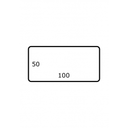 Rol etiketten 100 mm x 50 mm GLANS 2.500 per rol