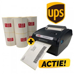 COMBI ACTIE Labelprinter + 6 rollen UPS 100x150 mm verzendetiketten