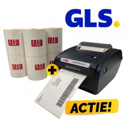COMBI ACTIE Labelprinter + 6 rollen GLS 100x150 mm verzendetiketten