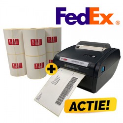 COMBI ACTIE Labelprinter + 6 rollen FedEx 100x150 mm verzendetiketten