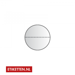 Sluitsticker - Sluitzegel - Transparant - Glashelder - rond 20 mm met perforatie - 2.000 per rol