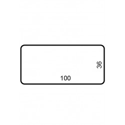 Rol etiketten 100 mm x 36 mm GLANS 2.500 per rol